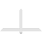Ekena Millwork Eugene Architectural Grade PVC Gable Bracket, 60"W x 32 1/2"H x 4"D x 4"F, 13/12 Pitch GBP060X33X0404EUG00 - alternate 3